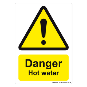 Caution Hot Water Sign - Artbox Printers