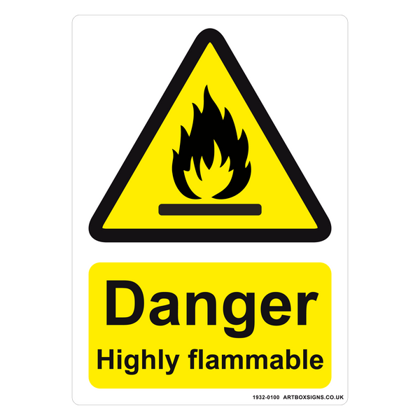 Caution Danger Highly Flammable Sign - Artbox Printers