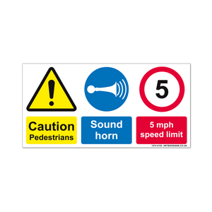 Caution Sound Horn/5mph Multi-Message Sign - Artbox Printers