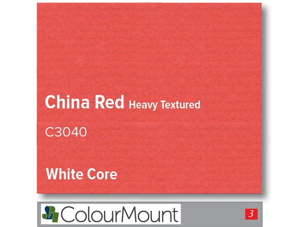 CHINA RED   - Colourmount Conservation Heavy Textured