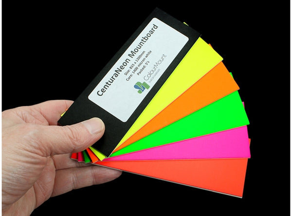 Neon Green  - Colourmount White Core Centura