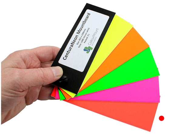 Neon Red  - Colourmount White Core Centura