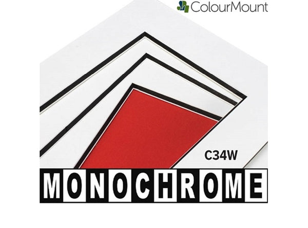 Monochrome M/board WBW - Colourmount Black Core