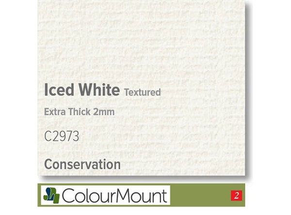 ICED WHITE TEXTURED  - Colourmount Conservation Extra Thick