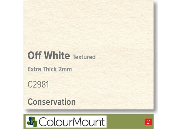OFF WHITE TEXTURED  - Colourmount Conservation Extra Thick