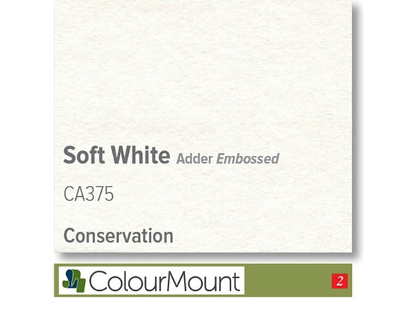 SOFT WHITE  - Colourmount Conservation Adder Embossed