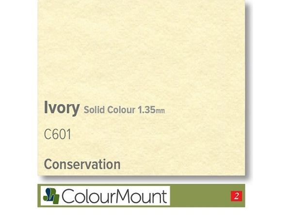 IVORY  - Colourmount Conservation Solid Colour 1.35mm