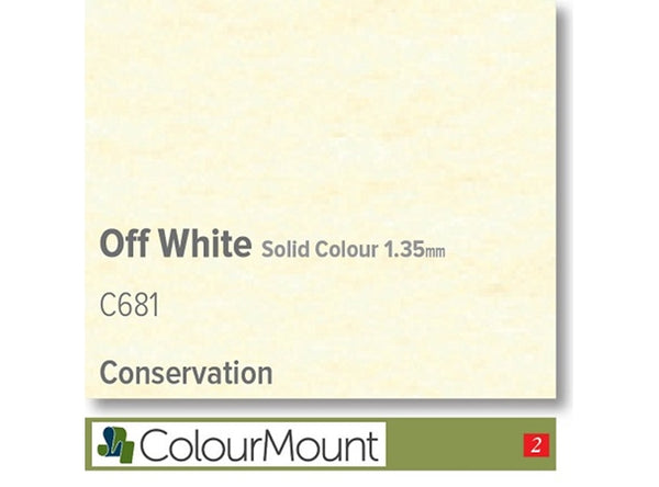 OFF WHITE - Colourmount Conservation Solid Colour 1.35mm