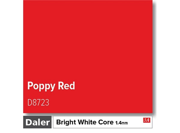 Poppy Red   - Daler Bright White Core