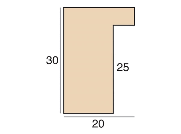 20x30mm 'Bare Wood' Mansonia