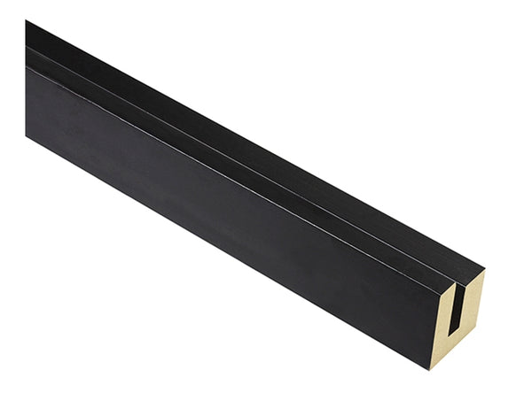 10mm 'Panel Tray Profile' Matt Black 8mm Rebate FSC 100%