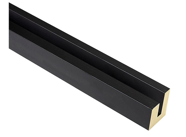 10mm 'Panel Tray Profile' Matt Black 8mm Rebate FSC 100%