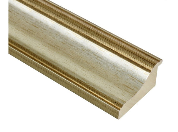 70mm 'Napoli' Antique silver leaf gold edges