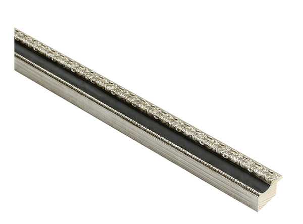 26mm 'Burlington' Sterling Silver with Matt Black
