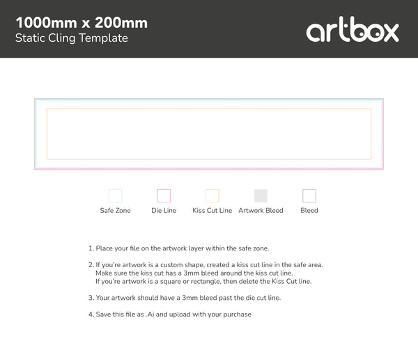 Static Cling 1000mm x 200mm Template