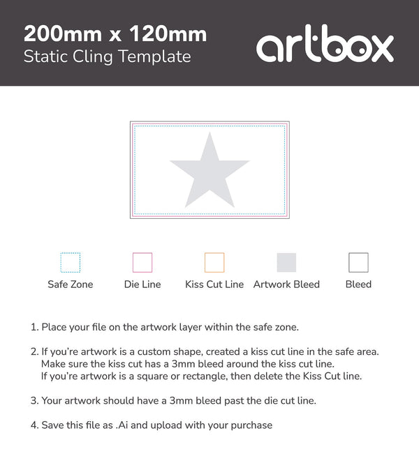 Static Cling 200mm x 120mm Template