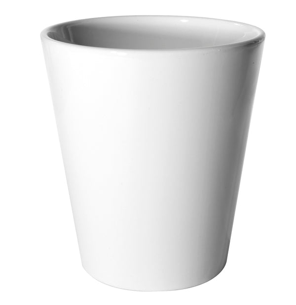 Ceramic White Plant Pot (10x9cm)