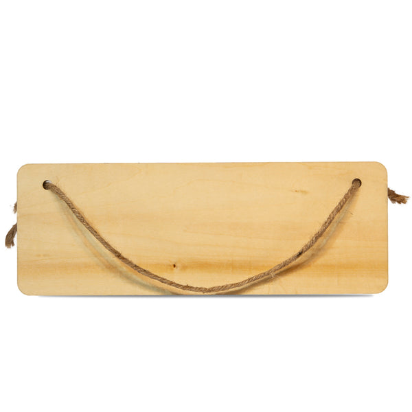 Natural Wood Rectangular Hanger (28x10cm)