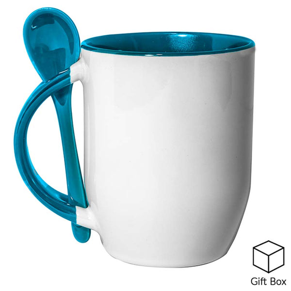 Coloured Inner Mug with Spoon