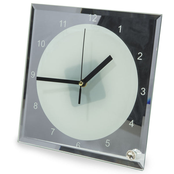 Square Glass Clock (20x20cm)
